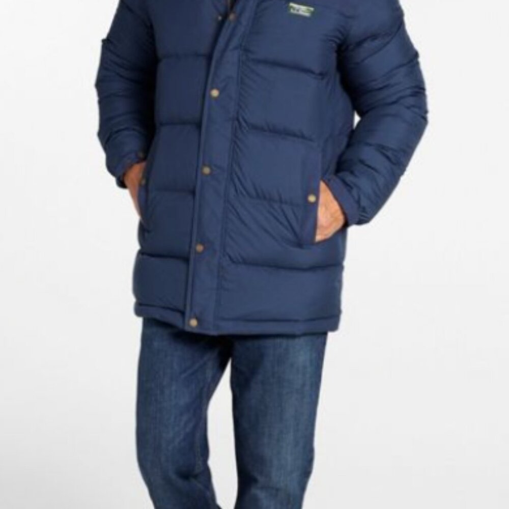 LL Bean Men’s Mountain Classic Down Parka – Size M Regular – NAVY - Picture 9 of 9